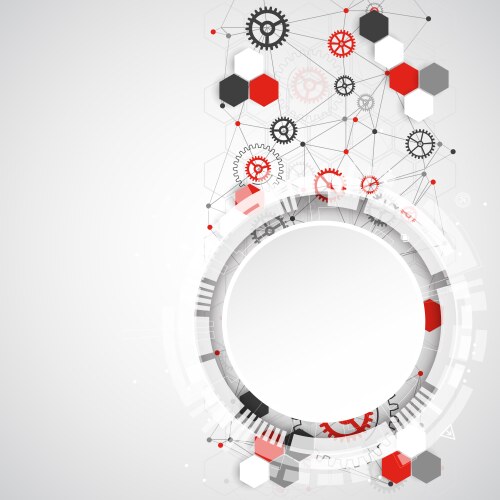 Tech Background - Network Elements vector image