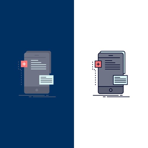 Frontend interface mobile phone developer flat vector image