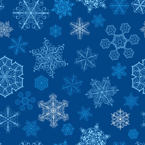Snowflakes seamless background Royalty Free Vector Image
