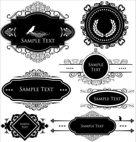 Vintage Frame Elements Vector Image