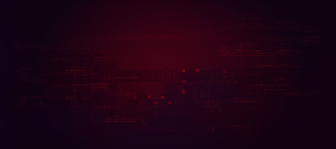 Abstract technology binary code dark red vector image