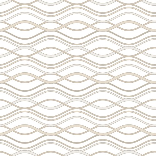 Abstract white and gold wavy lines pattern Vector Image