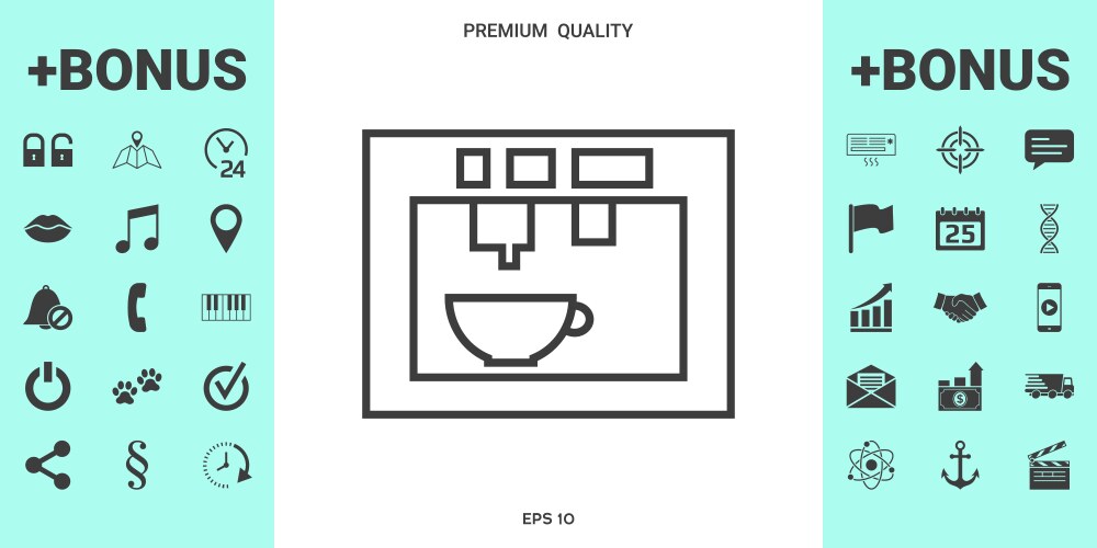 Coffee machine maker linear icon – Royalty-Free Vector | VectorStock