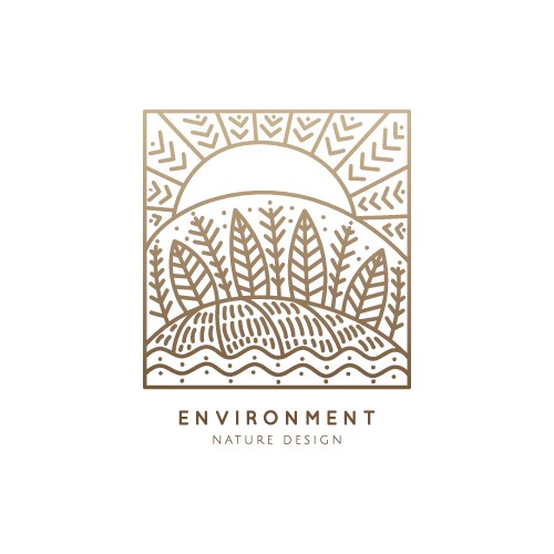 logo square nature vector image