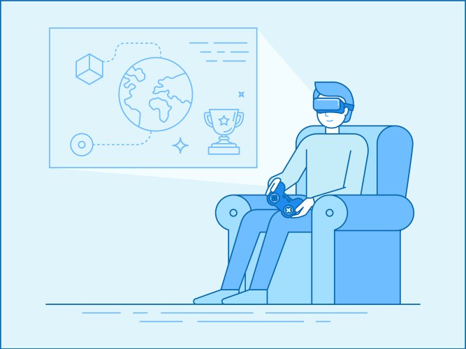 virtual reality glasses vector image