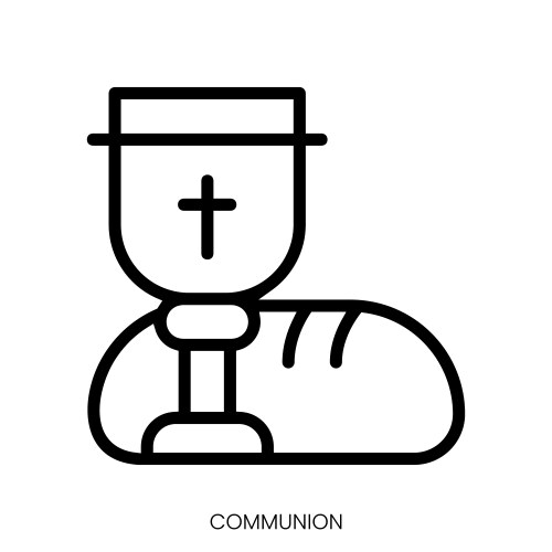 Communion icon line art style design isolated vector image