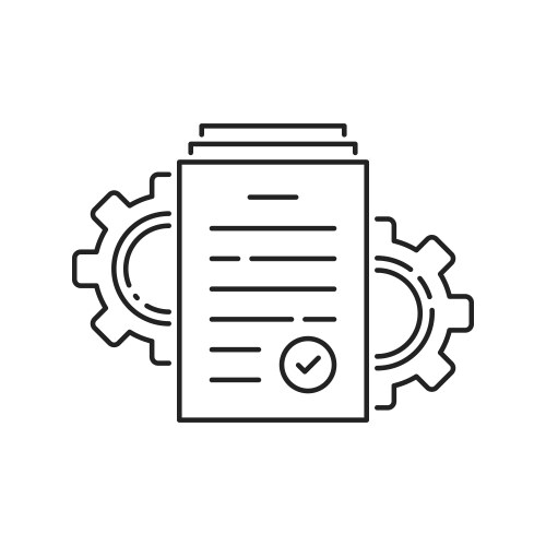 Thin line kpi control or execute operation icon vector image