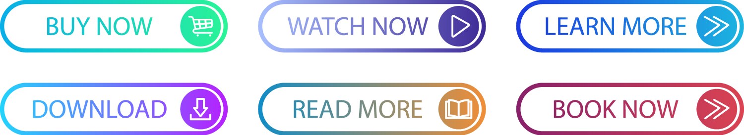 Gradient web buttons for app design website vector image
