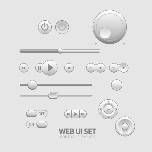 Web ui elements vector image
