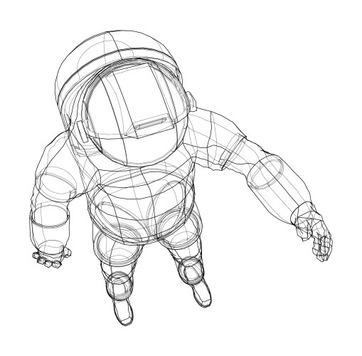 astronaut concept rendering 3d vector image