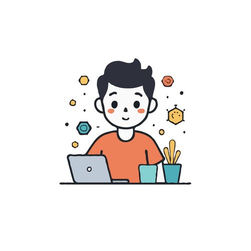 Programmer cartoon coder Vector Images & Graphics for Commercial Use ...