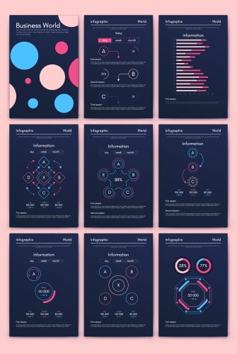 Graphics infographics with mobile phone template Vector Image