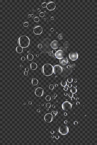 set of realistic colorful soap bubbles to create vector image