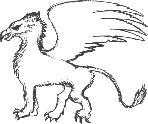 Griffin mythological animal Vector Image