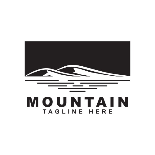Mountain Lake Logo Vector Image