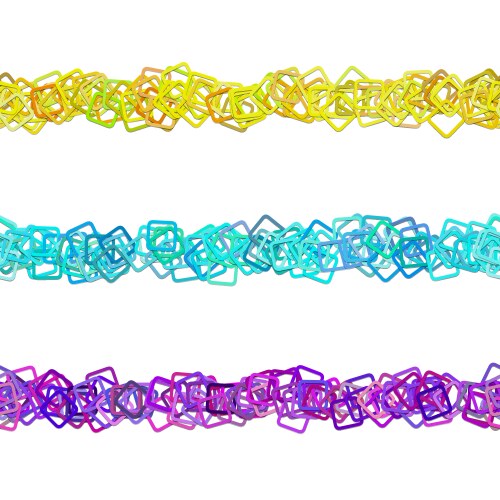 Repeatable square pattern separator line set vector image