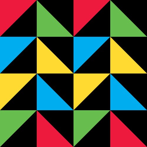 Seamless pattern with colorful triangles vector image