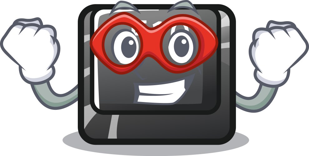 Super hero button f10 on a keyboard character vector image