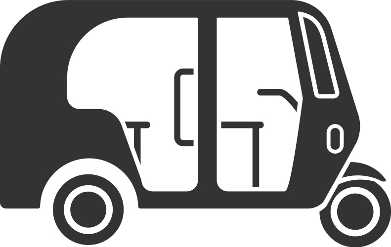 Auto rickshaw color icon Royalty Free Vector Image