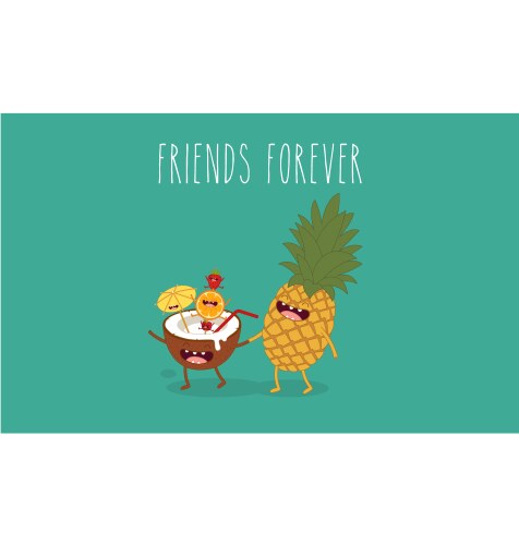 Pineapple coconut Vector Image