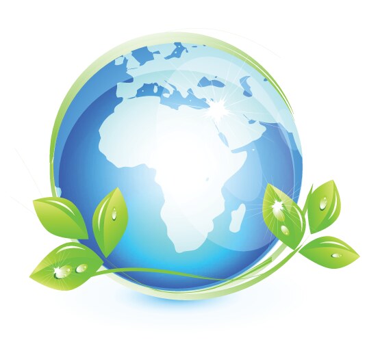 Earth and Leaves Vector Image