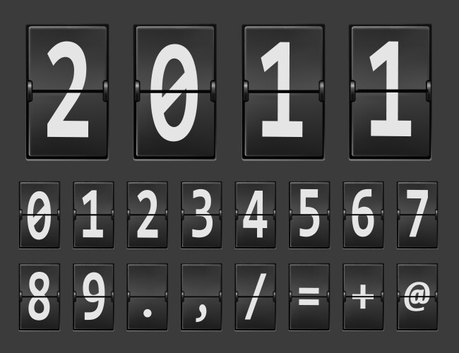 Alphabet of mechanical panel Royalty Free Vector Image
