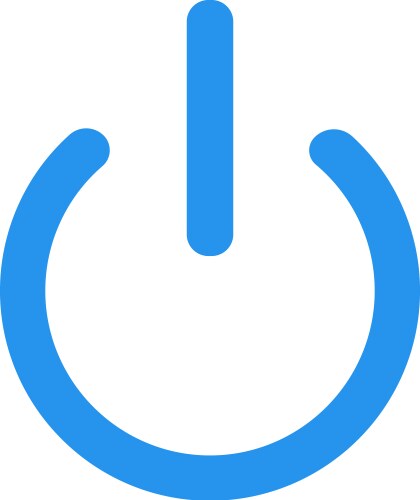 Round sensor key dynamic power start button vector image