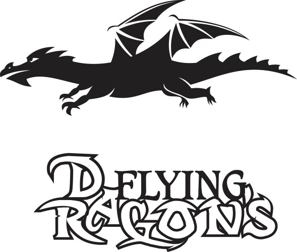Dragon flying Vector Image