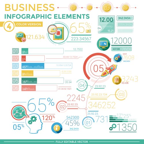 Infographic elements set Royalty Free Vector Image