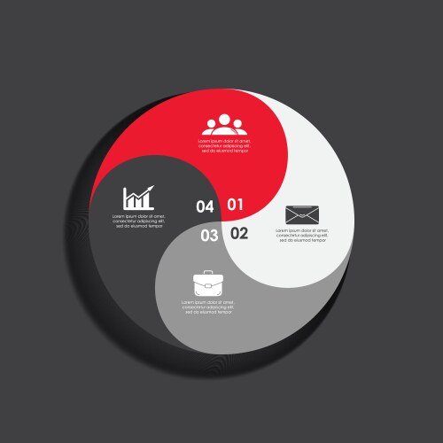 Circle Chart Infographic Template Royalty Free Vector Image