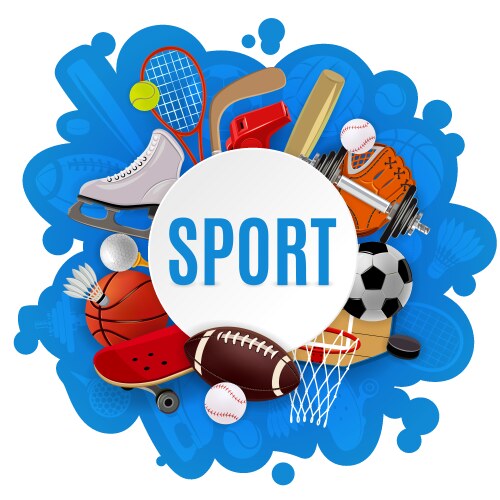 sport equipment concept vector image