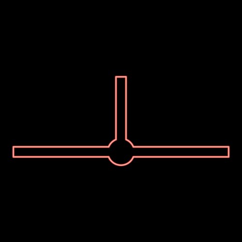 Neon location network segment red color flat vector image