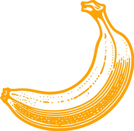Ripe Banana Fruit Icon Vector Image