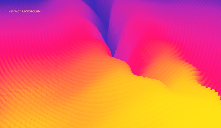 Abstract wavy background with dynamic effect vector image