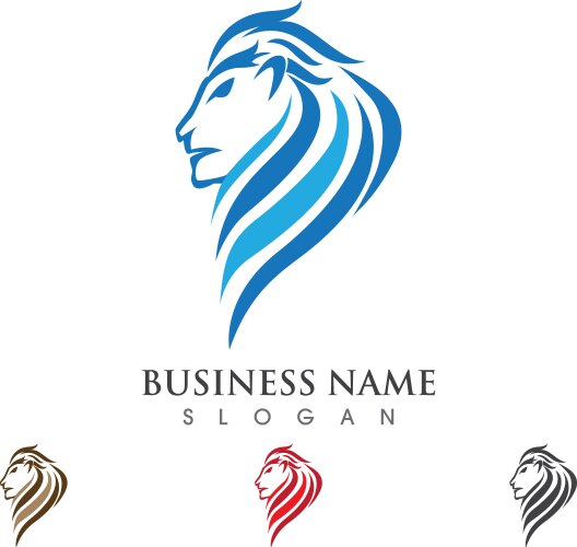 Lion head logo template Vector Image
