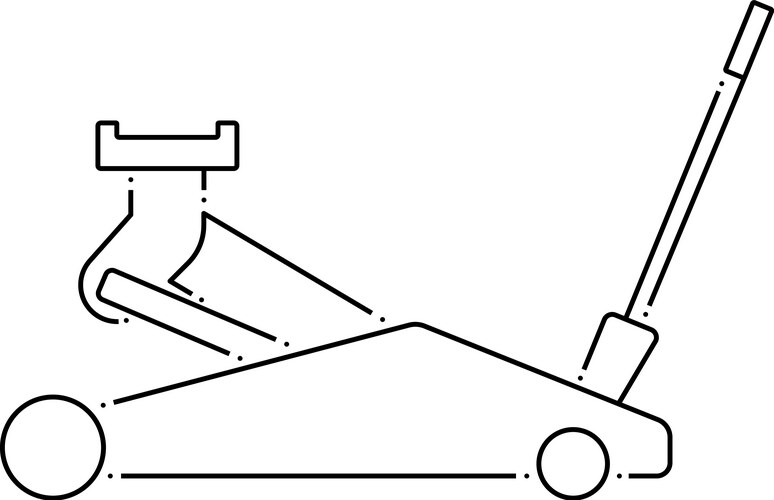 hydraulic jack icon vector image