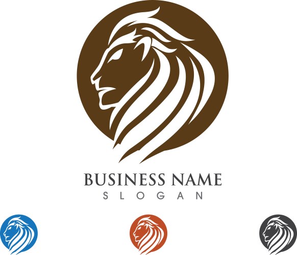 Lion head logo template Vector Image