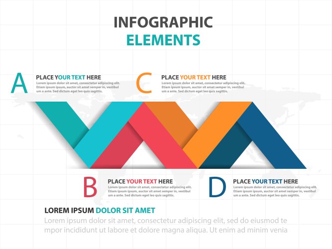 abstract colorful label business infographics vector image