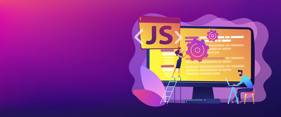 JavaScript Programming Banner vector image
