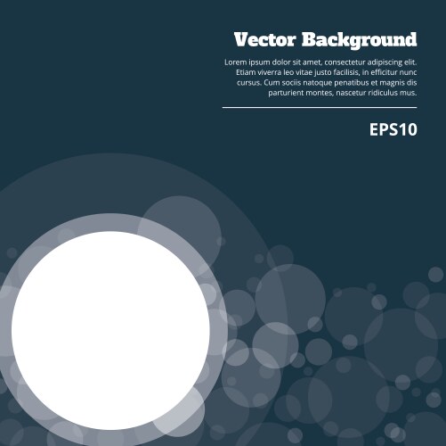 Abstract background with blue transparent circles Vector Image