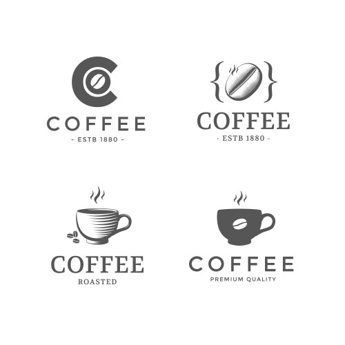 coffee logo template vector image