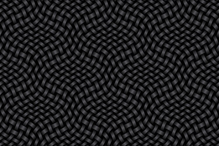 Black woven background seamless pattern vector image