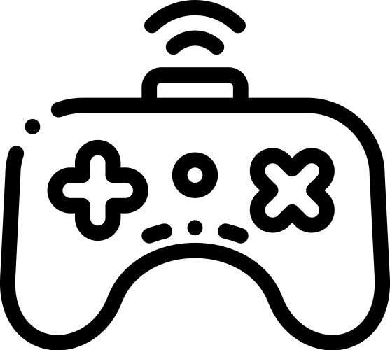 Controller icon thin linear style design isolated vector image