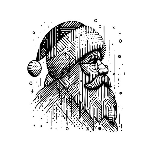 Santa Claus Sketch Vector Image