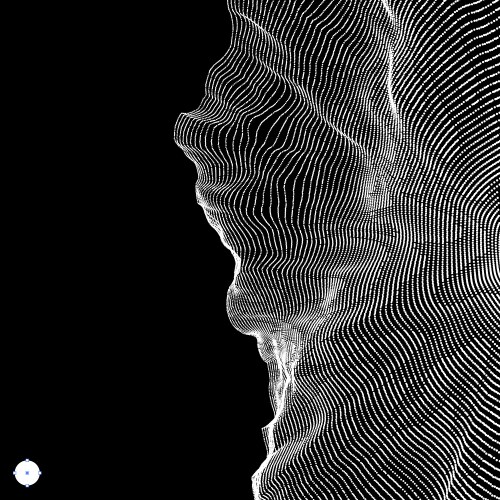 Array with dynamic particles 3d technology style Vector Image