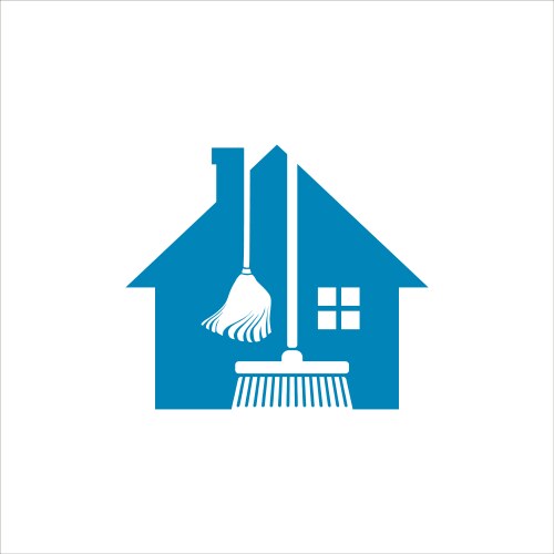 house cleaning service template vector image