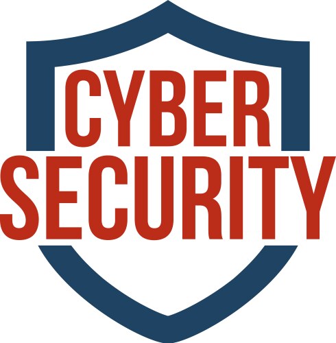 cyber security shield icon or logo isolated vector image