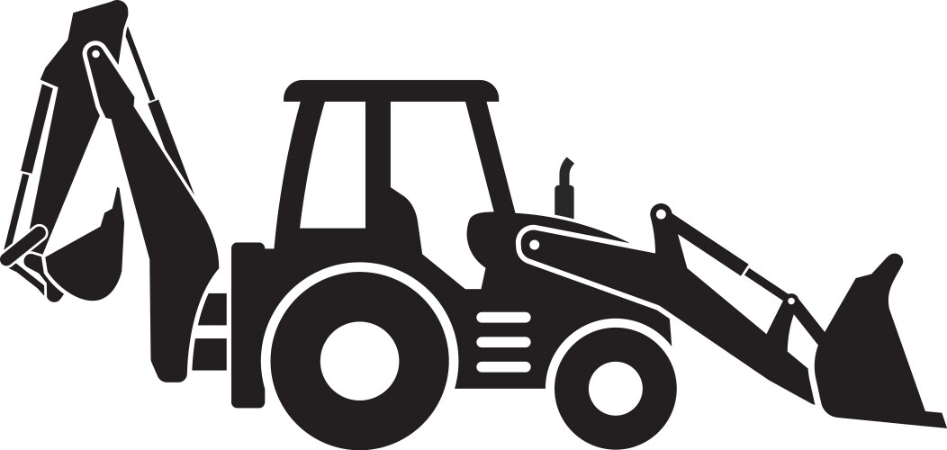 Simple Backhoe Backhoe Loader Vector Images (over 4,800)