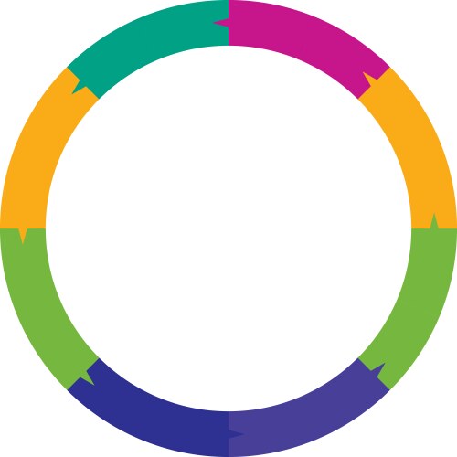 Segmented circles from 2 to 20 parts circular vector image