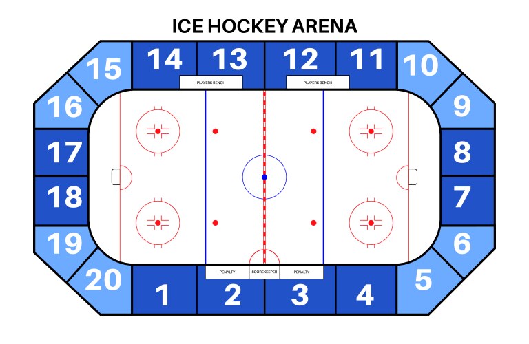 Hockey Rink Diagram Vector Images (over 100)